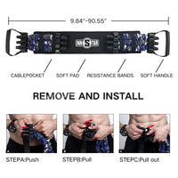 Thumbnail for High Quality Latex Resistance Bands Set With Workout Bar Workout Bench Adjustable Home Exercise